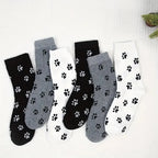 Polyester Elastane Cartoon Pattern Crew Socks for Women