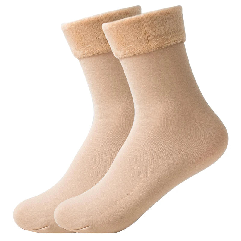 Thick Velvet Fleece Lined Winter Socks for Women - 29