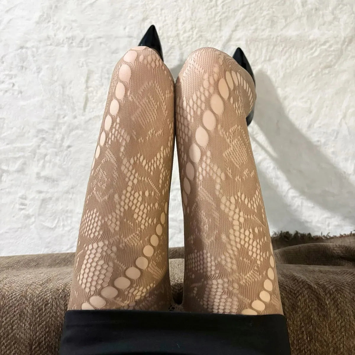 Floral Lace Mesh Patterned Women Tights