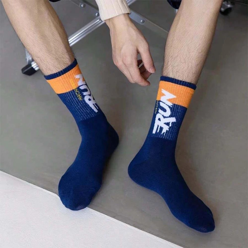 Polyester Spandex Crew Sports Socks