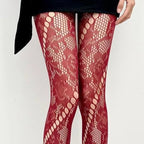 Floral Lace Mesh Patterned Women Tights