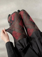 Geometric Pattern Nylon Pantyhose Tights