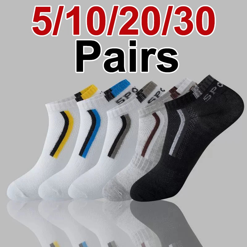 Polyester Blend Low Cut Casual Sports Socks - 1