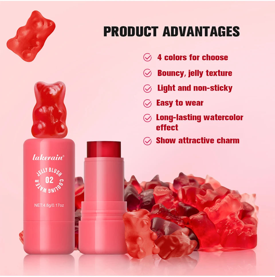 Cooling Water Jelly Tint Blush Stick for Lips and Cheeks