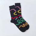 Cotton Blend Rope Pattern Mid Calf Crew Socks