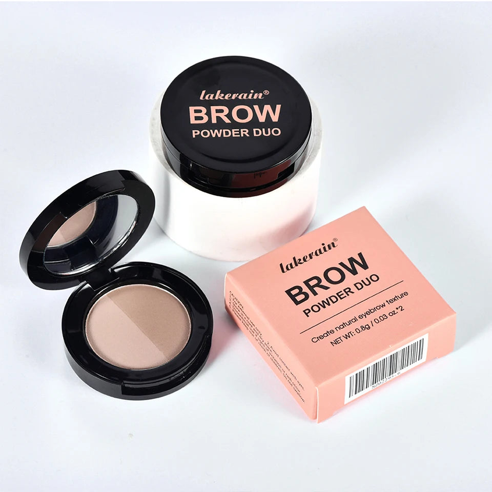 Dual Shade Eyebrow Powder Palette with Application Brush - 16