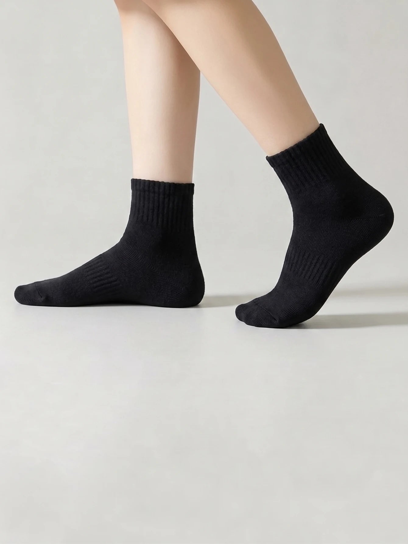 10 Pairs Polyester Elastane Women Casual Low Tube Ankle Socks - 5