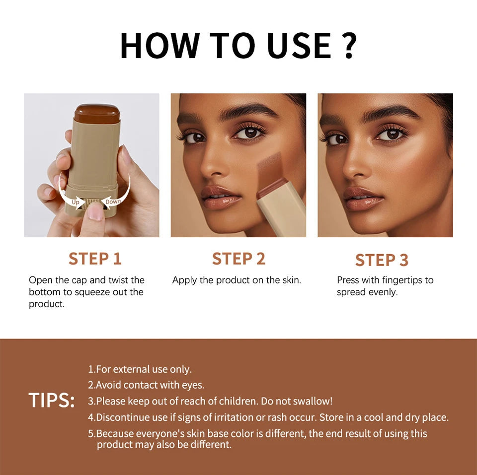 Foundation Stick and Pressed Powder Makeup Set - 15