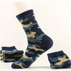 Polyester Elastane Camouflage Crew Socks
