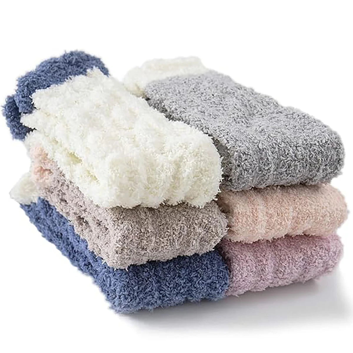 Polyester Elastane Fuzzy Winter Socks for Women - 1