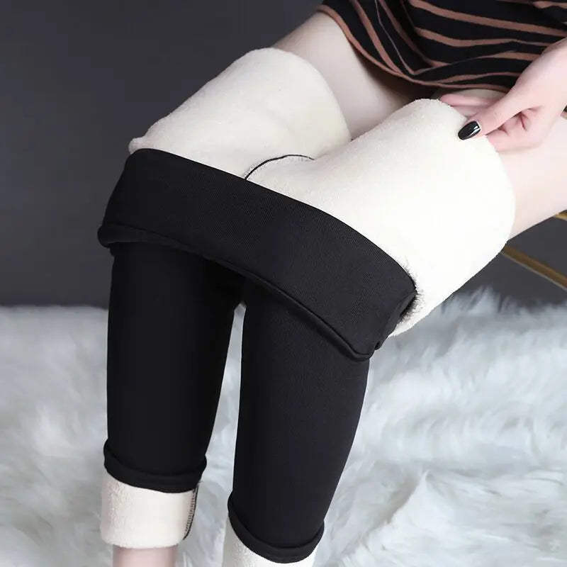 Fleece Lined Translucent Thermal Tights - 39