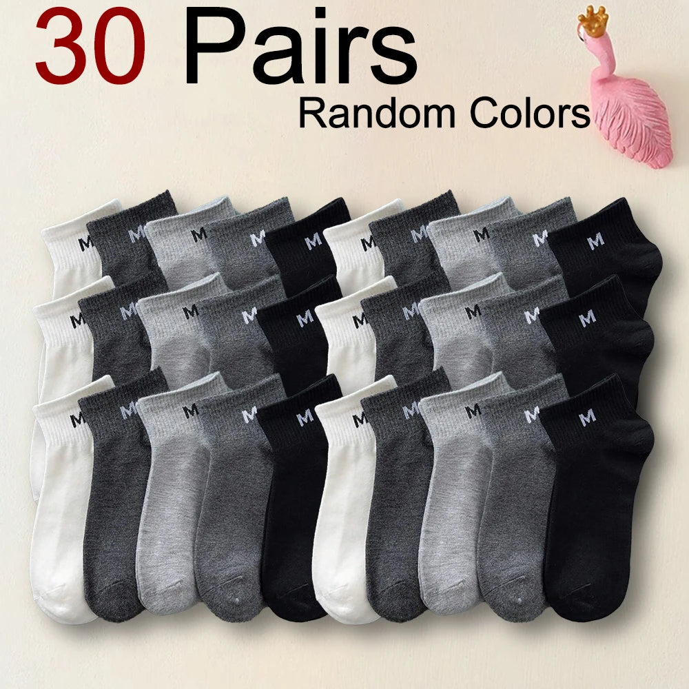 Polyester Spandex Ankle Socks Breathable Sports Casual Footwear - 22