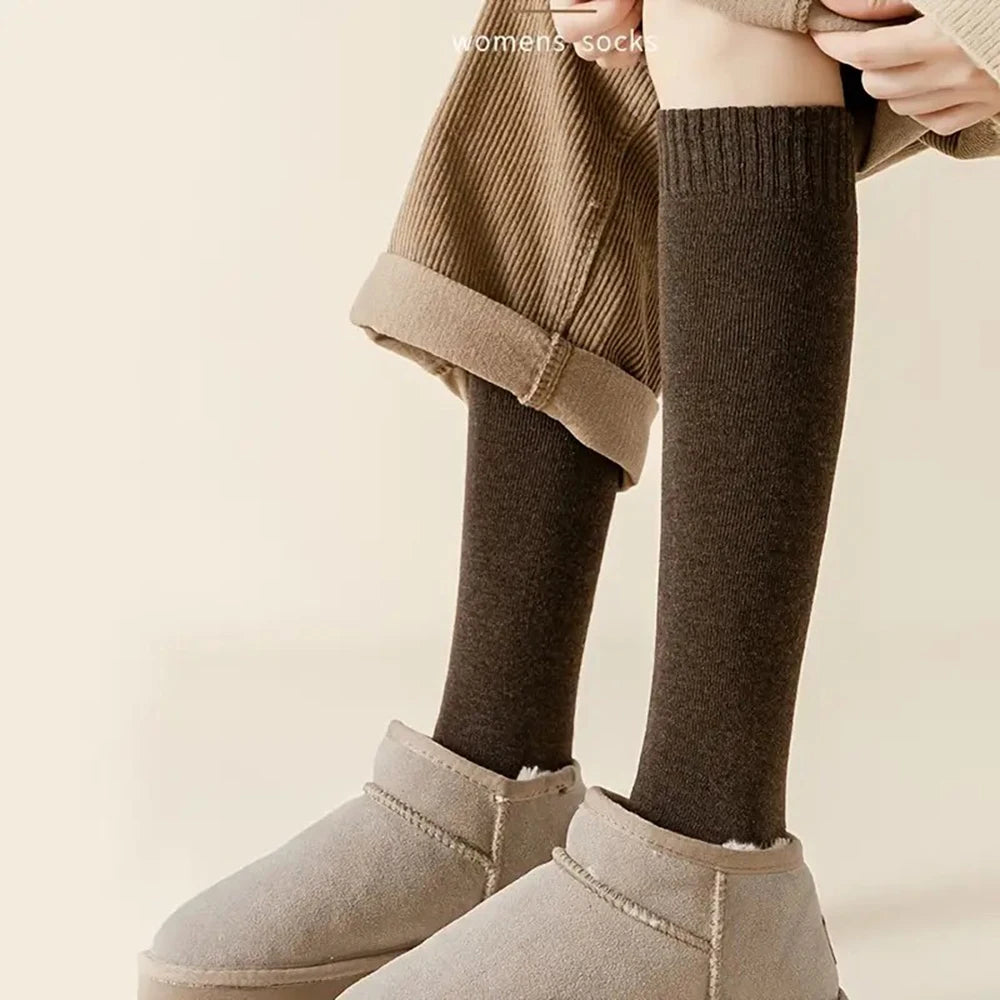 Thick Polyester Spandex Knit Winter Stockings