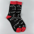 Polyester Elastane Math Formula Print Casual Mid Calf Socks