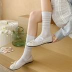 Cotton Blend Breathable Casual Socks For Women