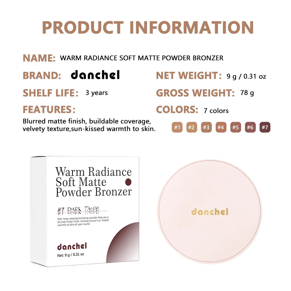Matte Powder Bronzer Face Contour Makeup - 13