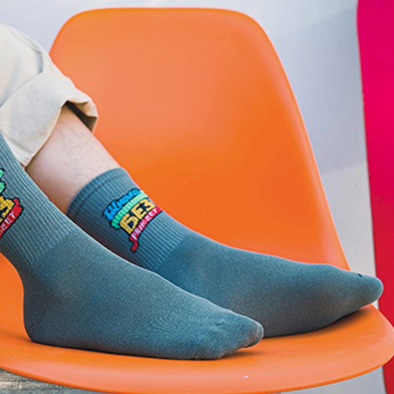 Polyester Elastane Knit Crew Socks - 3