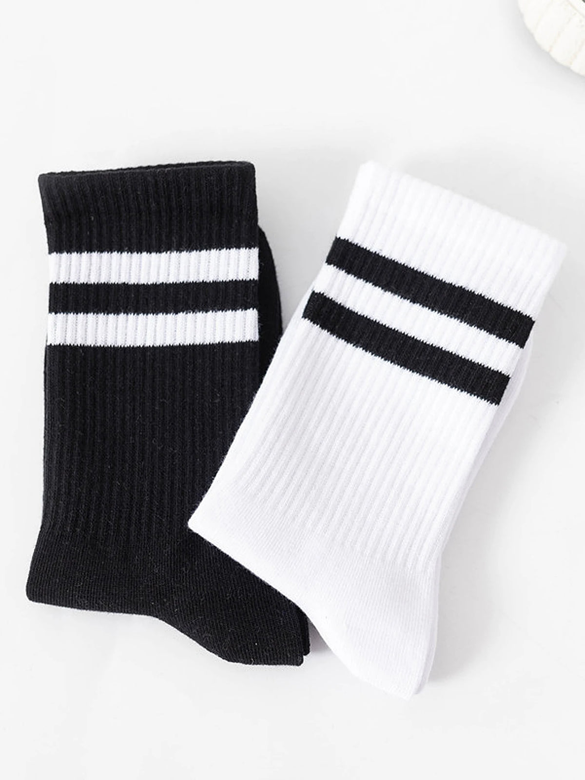 6 Pairs Polyester Elastane Crew Socks For Men