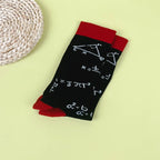 Polyester Elastane Science Math Print Crew Socks