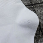 Polyester Elastane Blend Crew Socks With Letter Design