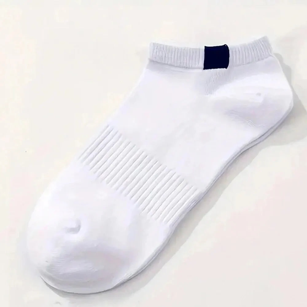 Polyester Elastane Mens Ankle Socks Set - 5