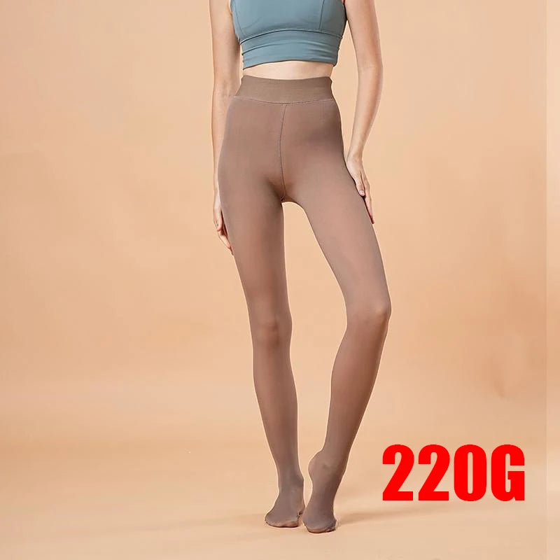 Fleece Lined Nylon Elastane Winter Tights