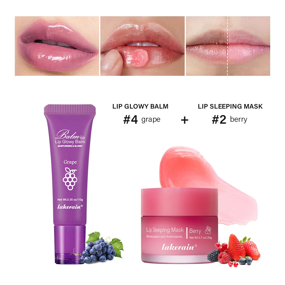 Moisturizing Lip Balm and Sleeping Mask Set - 25