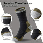 Thick Wool Blend Crew Socks for Winter Warmth