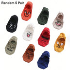 5 Pack Mens Polyester Blend Breathable Ankle Socks