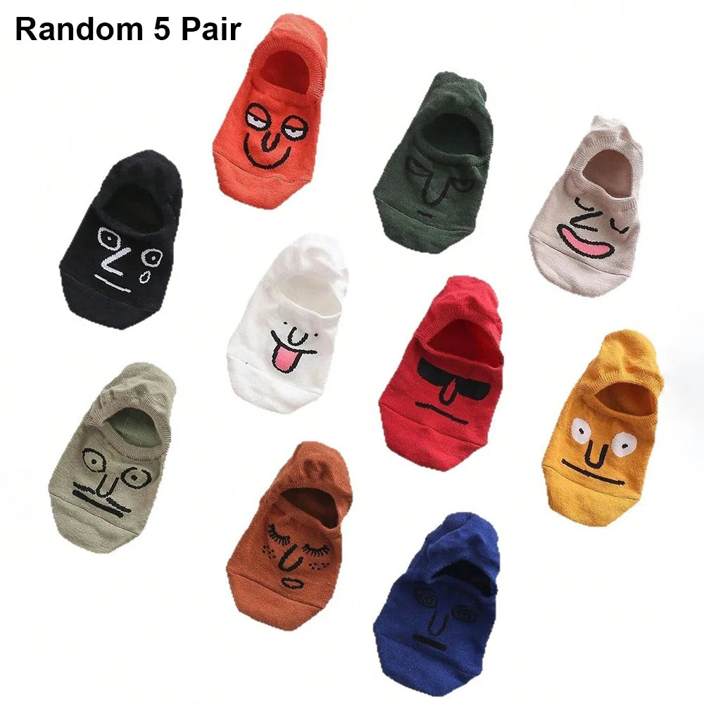 5 Pack Mens Polyester Blend Breathable Ankle Socks