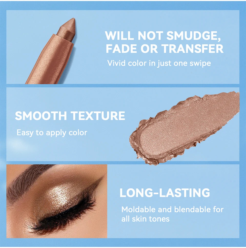 Waterproof Shimmer Eyeshadow Pencil Creamy Stick