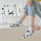 Polyester Elastane Cartoon Print Low Cut Casual Womens Socks