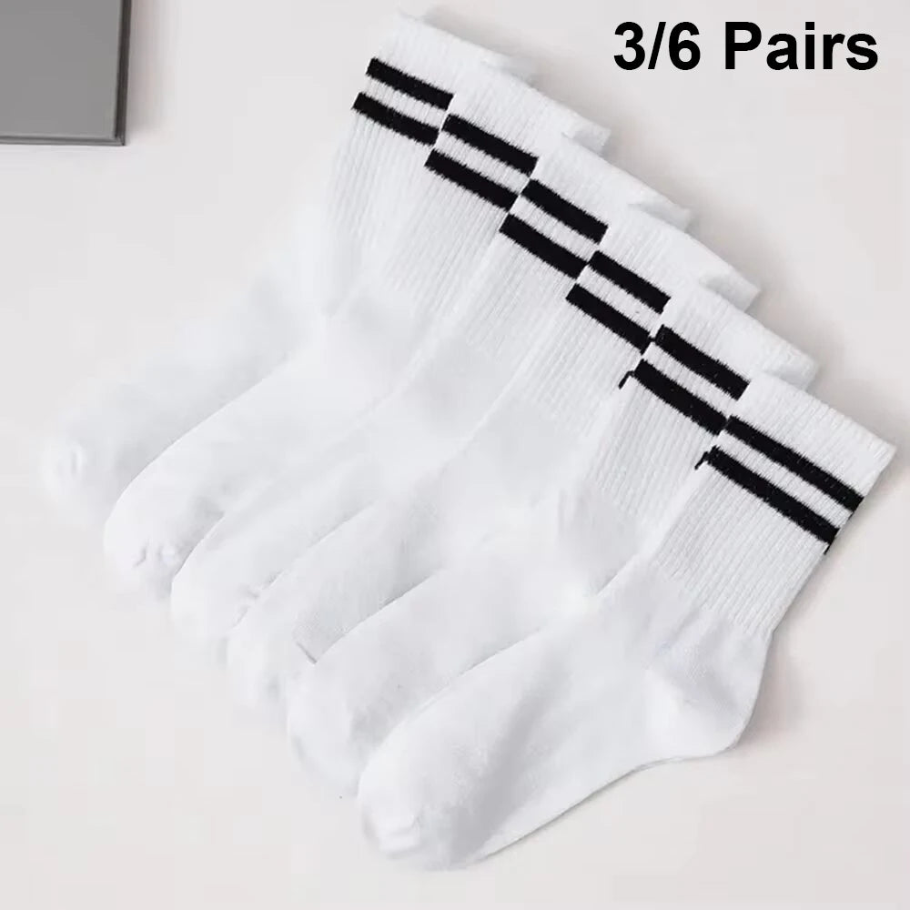 Polyester Elastane Crew Socks 6 Pairs - 1