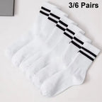 Polyester Elastane Crew Socks 6 Pairs