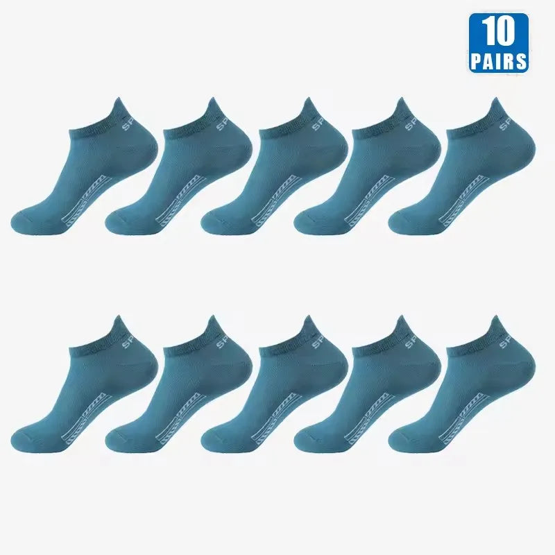 Polyester Elastane Low Cut Casual Mens Socks