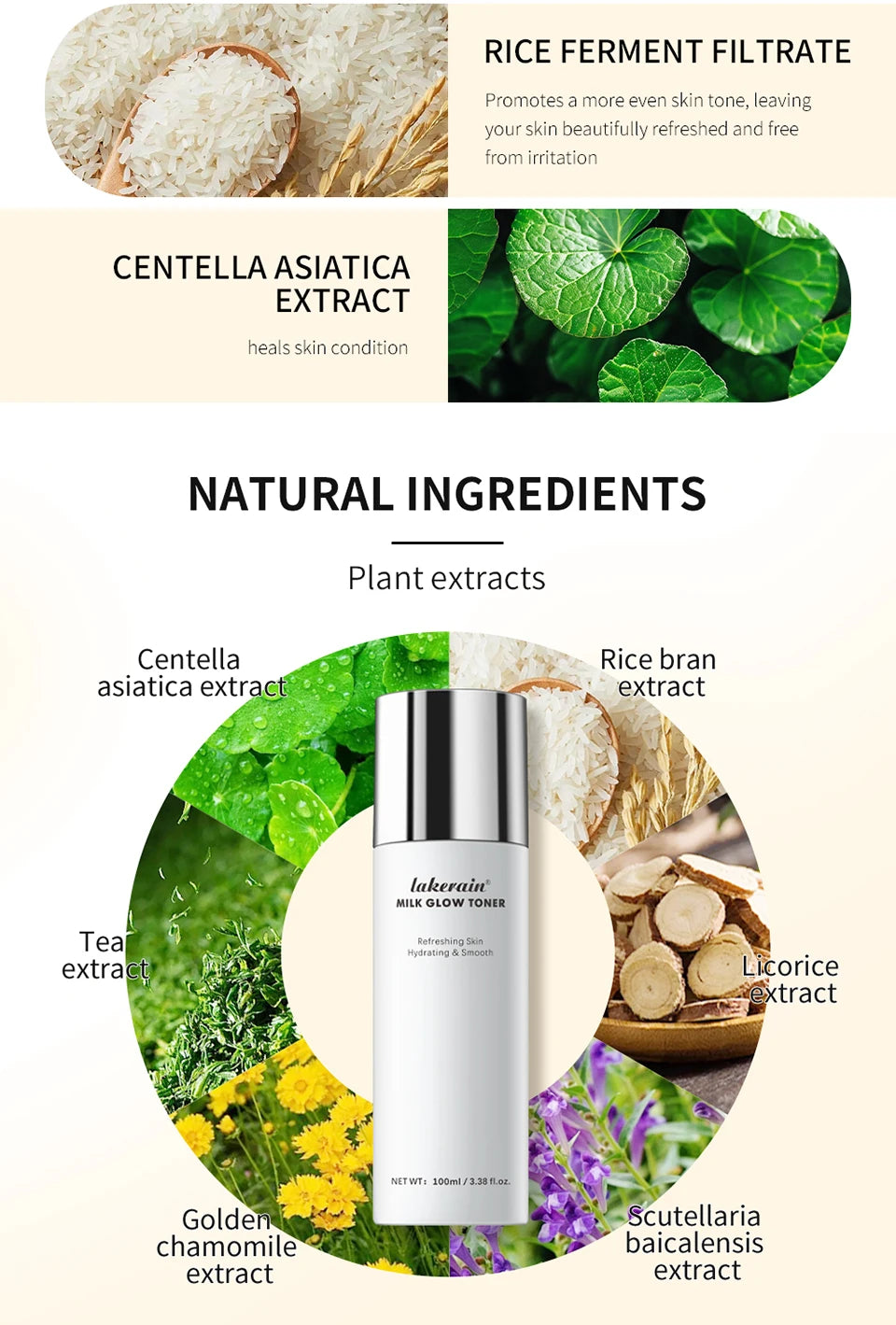 Milk Extract Hydrating Face Toner 100ml - 12