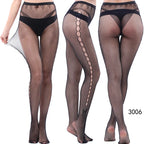 Nylon Spandex Jacquard Patterned Fishnet Pantyhose Tights