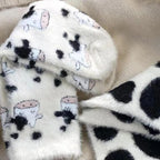Polyester Elastane Cow Pattern Plush Socks