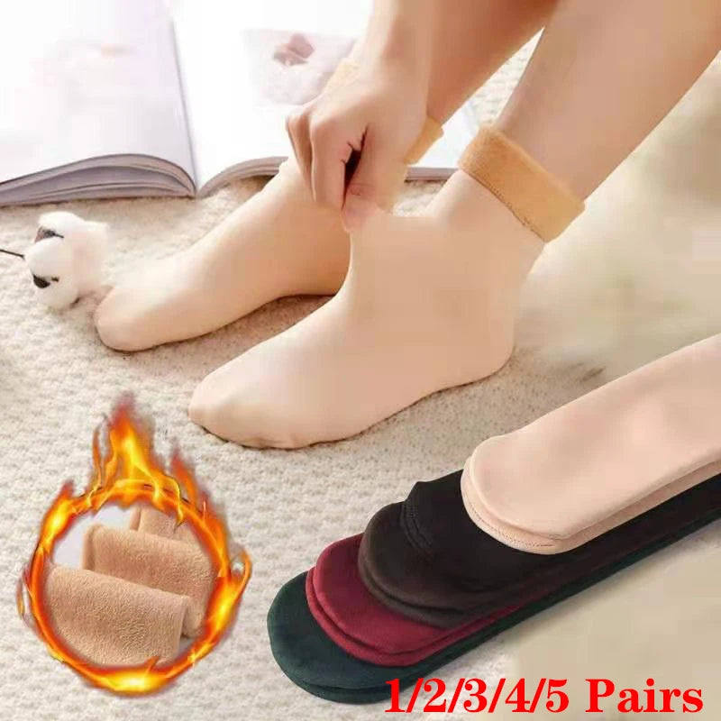 Thick Fleece Lined Winter Socks for Women - 1