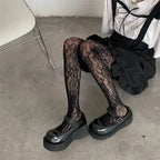 Floral Pattern Nylon Pantyhose Tights