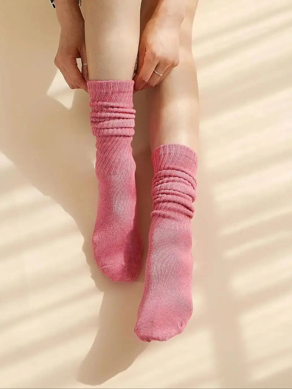 Polyester Elastane Women Slouch Crew Socks