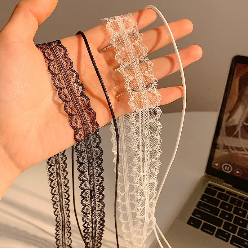 Polyester Lace Bowknot Decorative Neck Scarf