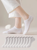 Polyester Elastane Crew Socks Six Pair Set