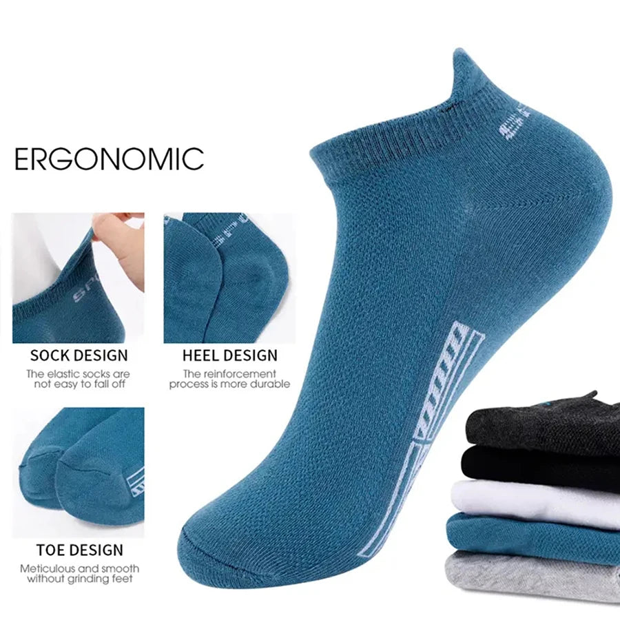 10 Pairs Polyester Spandex Low Cut Ankle Socks for Men - 2