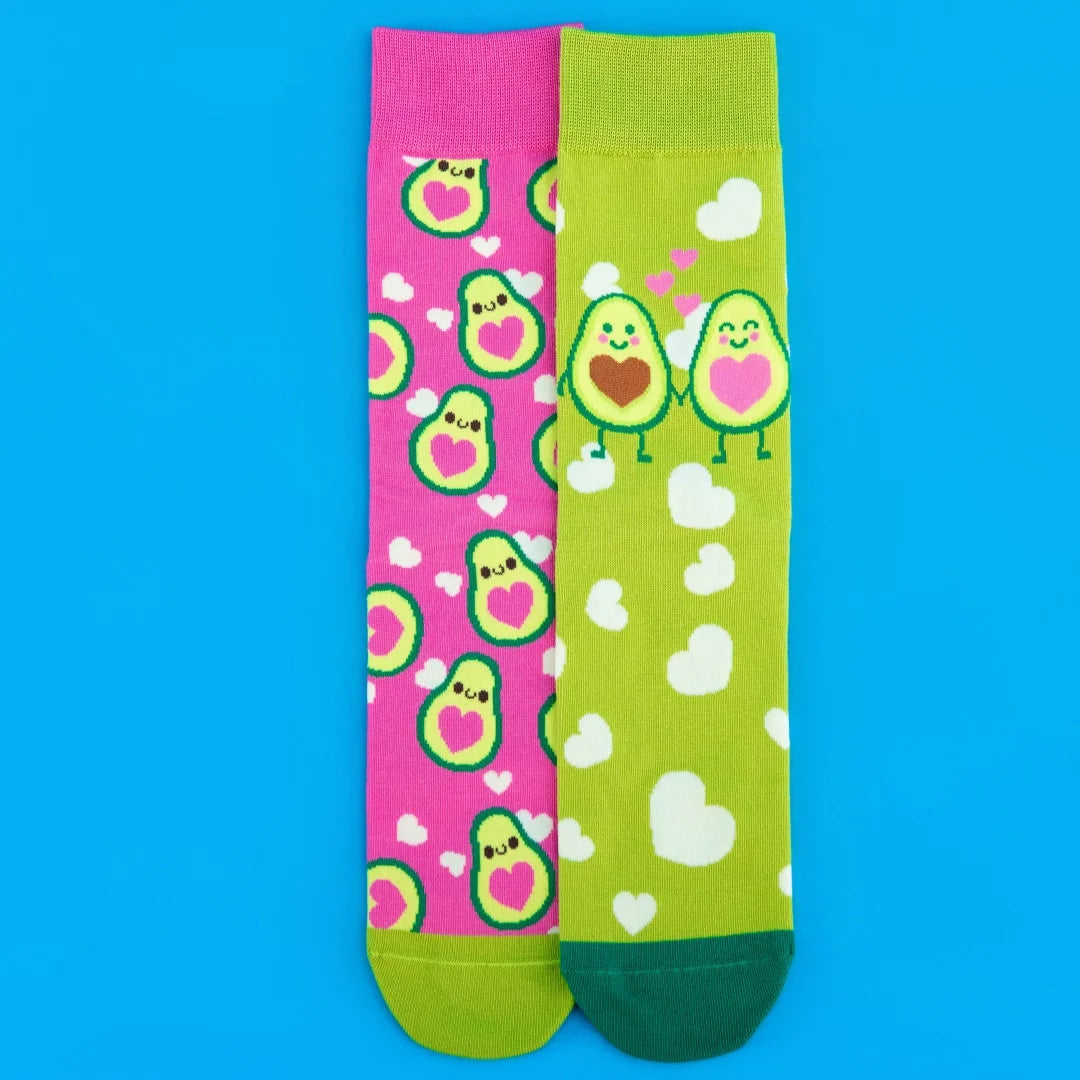 Cotton Blend Avocado Print Mid Calf Socks - 2