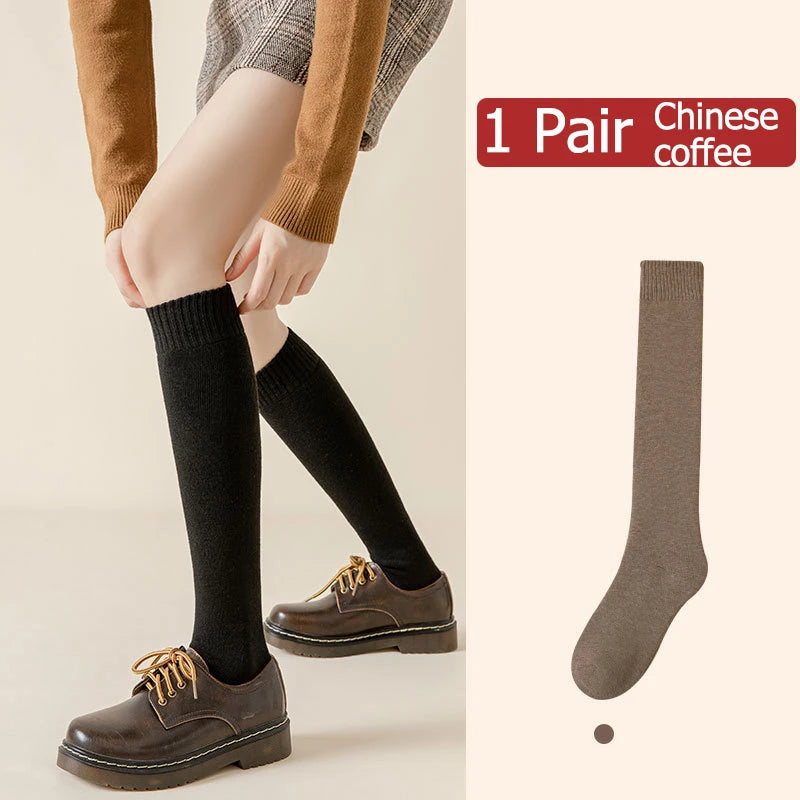 Thick Polyester Spandex Knit Winter Stockings