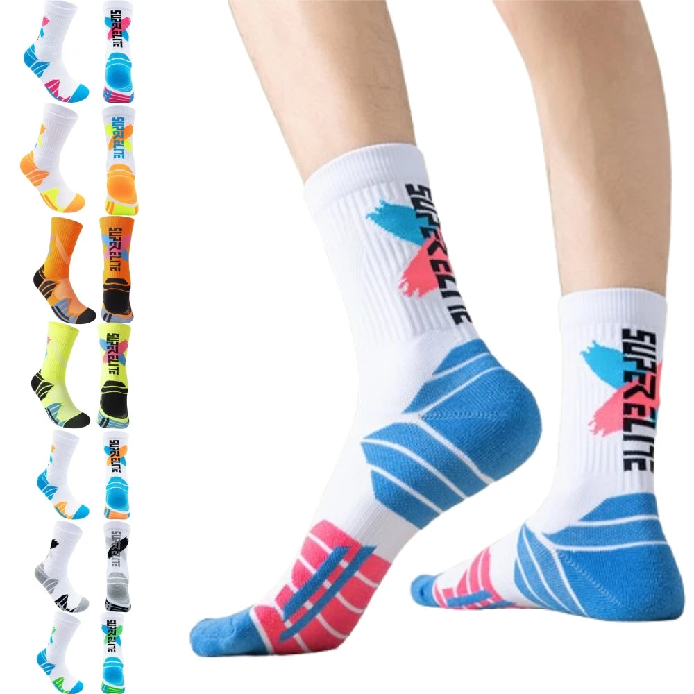 Nylon Polyester High Tube Athletic Sports Socks