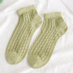 Cotton Polyester Mesh Ankle Socks for Women