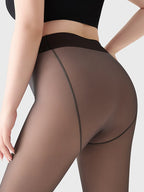 High Waist Thermal Velvet Pantyhose