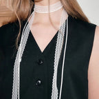 Lace Ribbon Bowknot Choker Necklace
